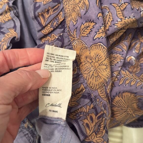 Cleobella Cassidy Purple Floral One Shoulder 100% Cotton-E1 - Picture 9 of 9